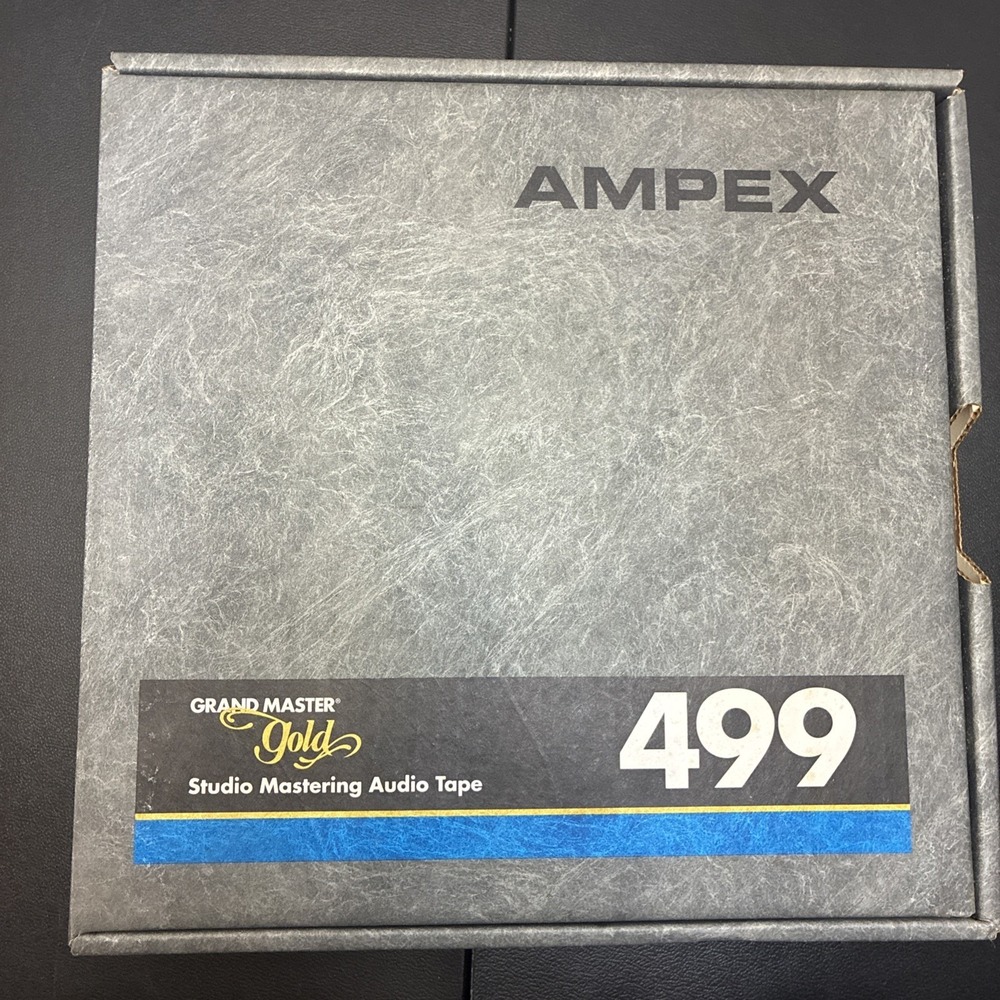 AMPEX Grand Master Gold 499 Studio Mastering Audio Tape original box 2" x 2500'